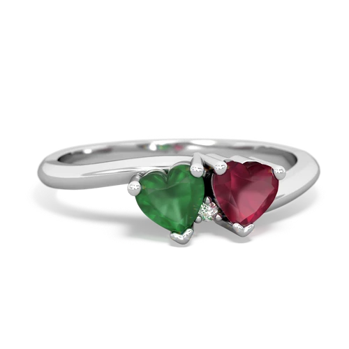 emerald-ruby sweethearts promise ring