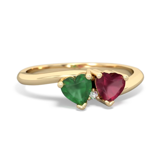 emerald-ruby sweethearts promise ring