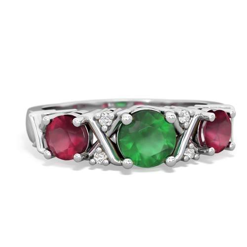 emerald-ruby timeless ring