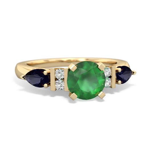 emerald-sapphire engagement ring