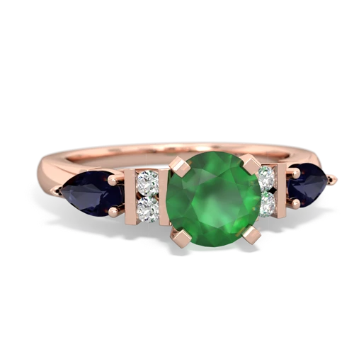 emerald-sapphire engagement ring