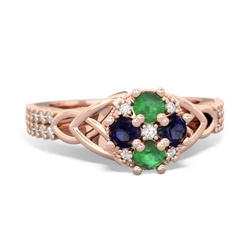 emerald-sapphire engagement ring