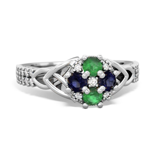 emerald-sapphire engagement ring