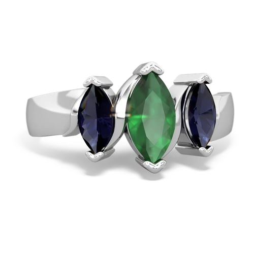 emerald-sapphire keepsake ring