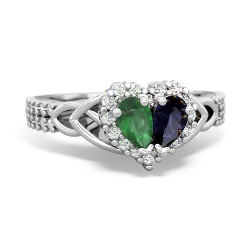 emerald-sapphire keepsake engagement ring
