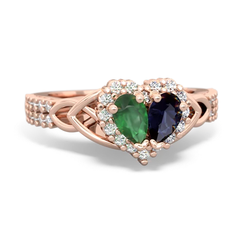 emerald-sapphire keepsake engagement ring