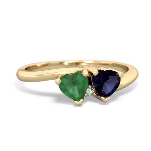 emerald-sapphire sweethearts promise ring