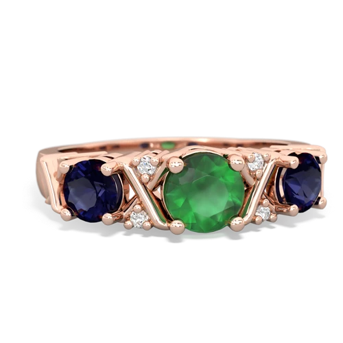 emerald-sapphire timeless ring