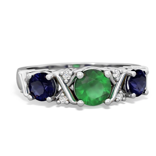 emerald-sapphire timeless ring