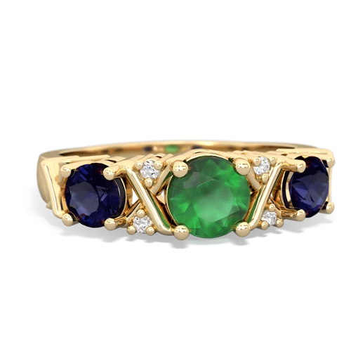 emerald-sapphire timeless ring