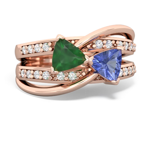 emerald-tanzanite couture ring