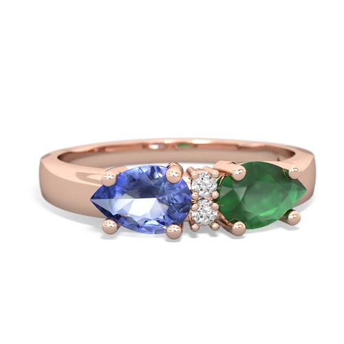 emerald-tanzanite timeless ring