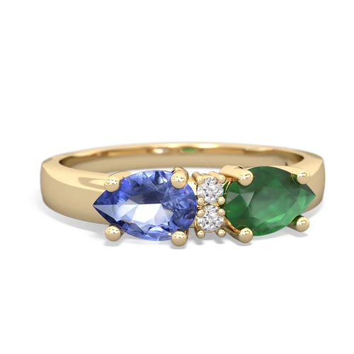 emerald-tanzanite timeless ring