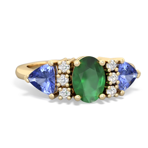 emerald-tanzanite timeless ring