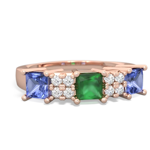 emerald-tanzanite timeless ring