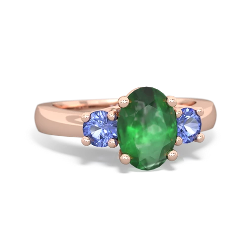 emerald-tanzanite timeless ring