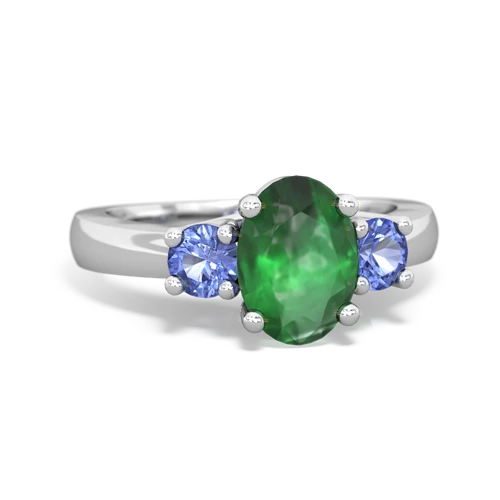 emerald-tanzanite timeless ring