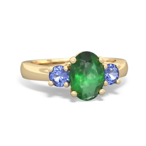 emerald-tanzanite timeless ring