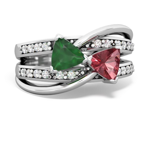emerald-tourmaline couture ring