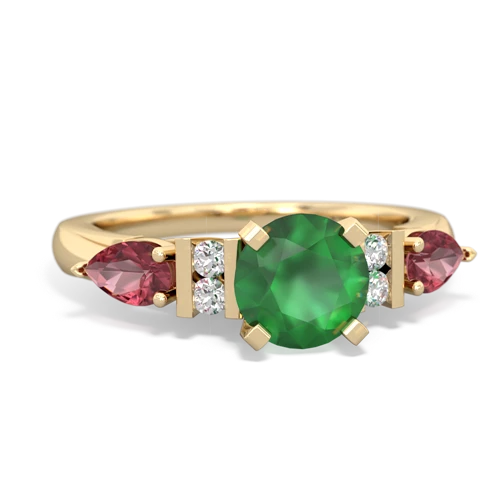 emerald-tourmaline engagement ring