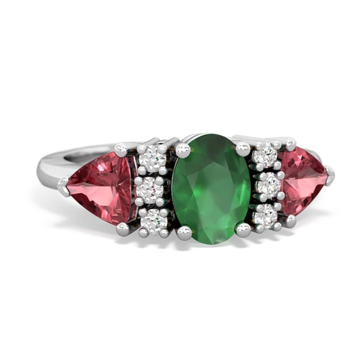 emerald-tourmaline timeless ring