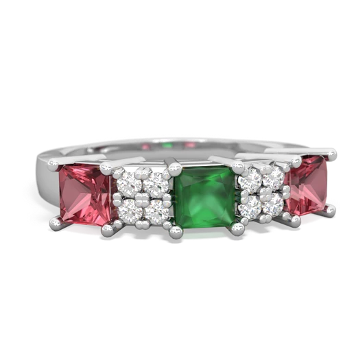 emerald-tourmaline timeless ring