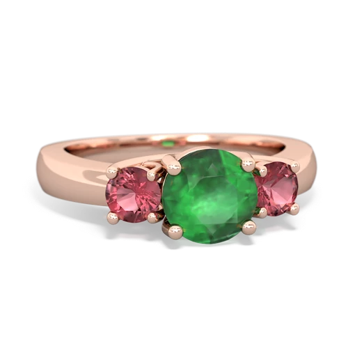 emerald-tourmaline timeless ring