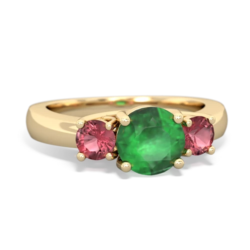 emerald-tourmaline timeless ring