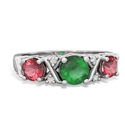 emerald-tourmaline timeless ring