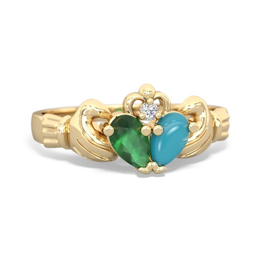 emerald-turquoise claddagh ring