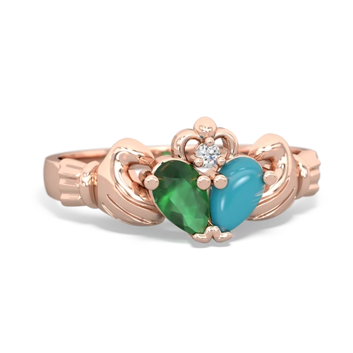 emerald-turquoise claddagh ring