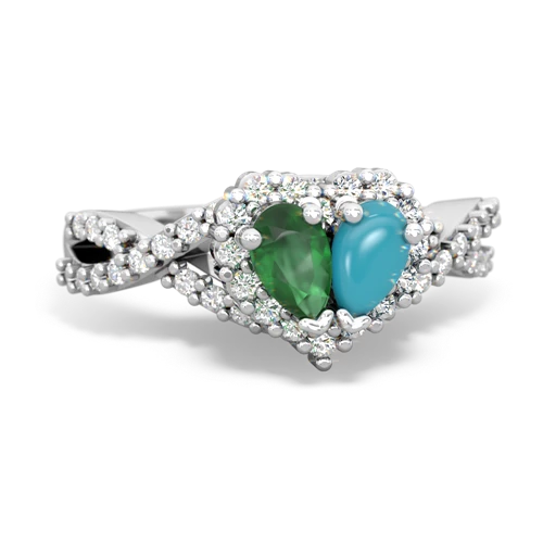 emerald-turquoise engagement ring