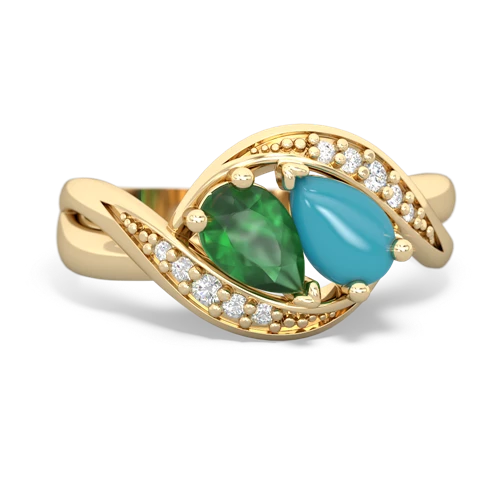emerald-turquoise keepsake curls ring