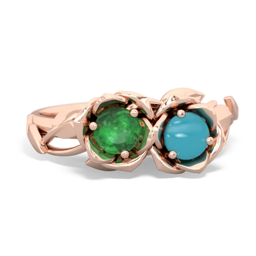 emerald-turquoise roses ring