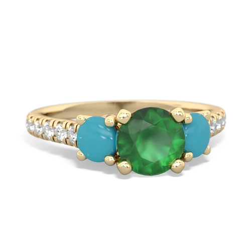 emerald-turquoise trellis pave ring