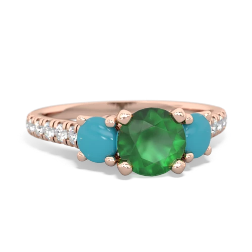 emerald-turquoise trellis pave ring