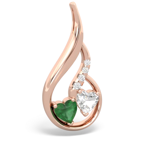emerald-white topaz keepsake swirl pendant