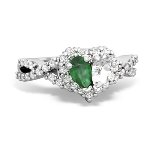 emerald-white topaz engagement ring