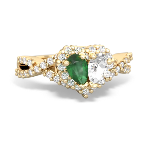 emerald-white topaz engagement ring