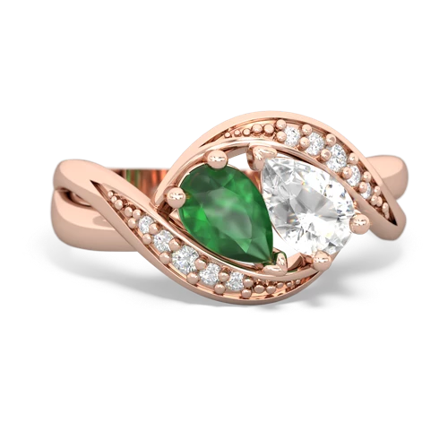 emerald-white topaz keepsake curls ring
