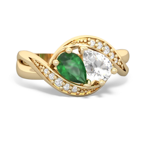 emerald-white topaz keepsake curls ring