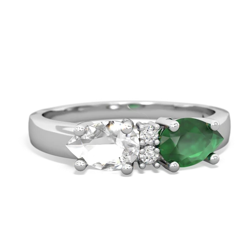 emerald-white topaz timeless ring