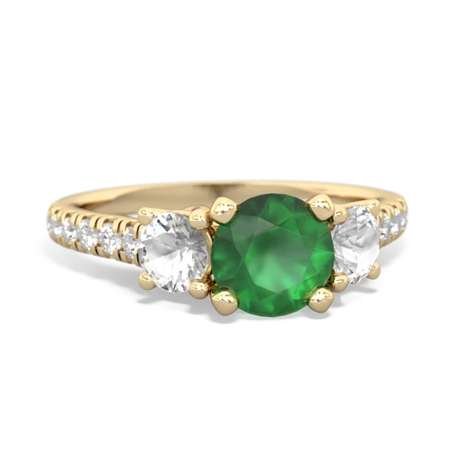 emerald-white topaz trellis pave ring