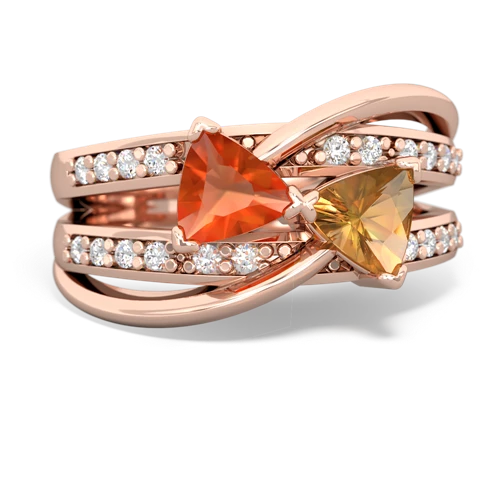 fire opal-citrine couture ring