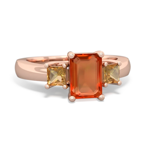 fire opal-citrine timeless ring