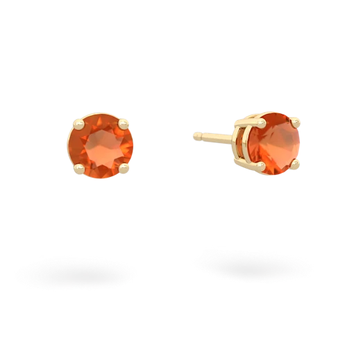 fire opal stud earrings