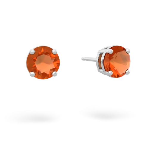 fire opal stud earrings