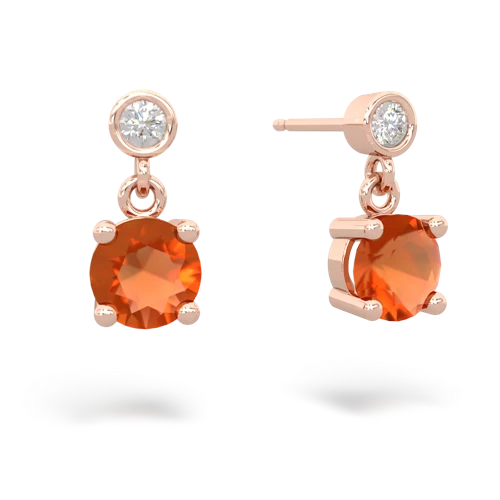 fire opal stud earrings