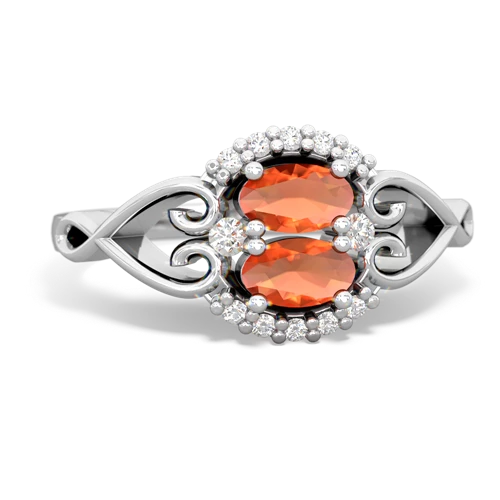 fire opal-fire opal antique keepsake ring