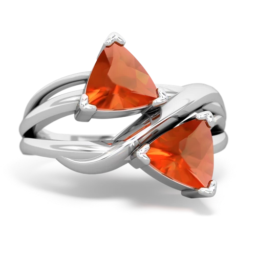 fire opal-fire opal filligree ring